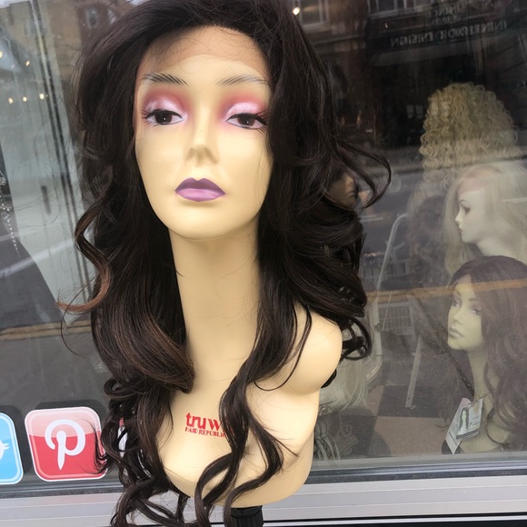 Long brown Highlights Wig 13X6 Freepart fullcap main image 8